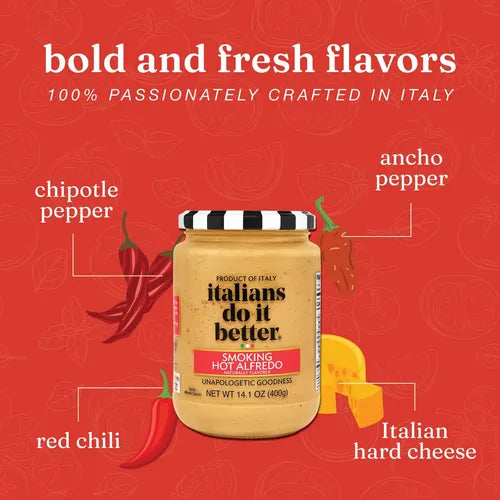 Italians Do It Better Alfredo Smoking Hot Sauce – Pack of 2