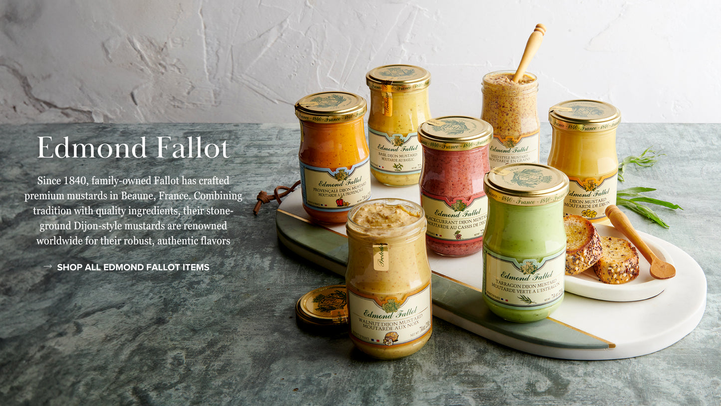 Edmond Fallot Dijon Mustard in a Decorated Metal Pail, 16oz - Product of France