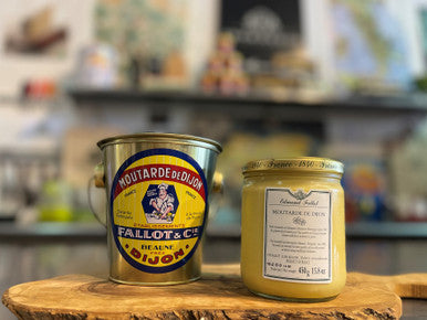 Edmond Fallot Dijon Mustard in a Decorated Metal Pail, 16oz - Product of France