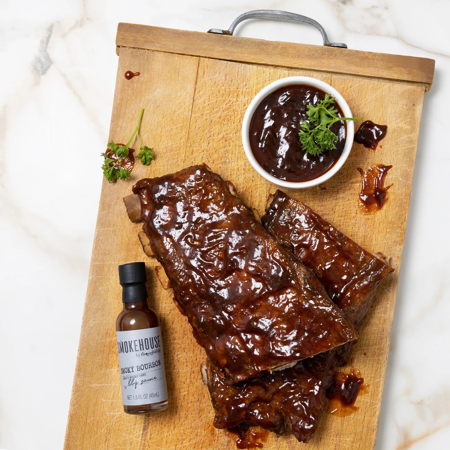 Smokehouse by Thoughtfully BBQ Sauce Sampler Variety Gift Set – 4 Gourmet Flavors (Vegan)