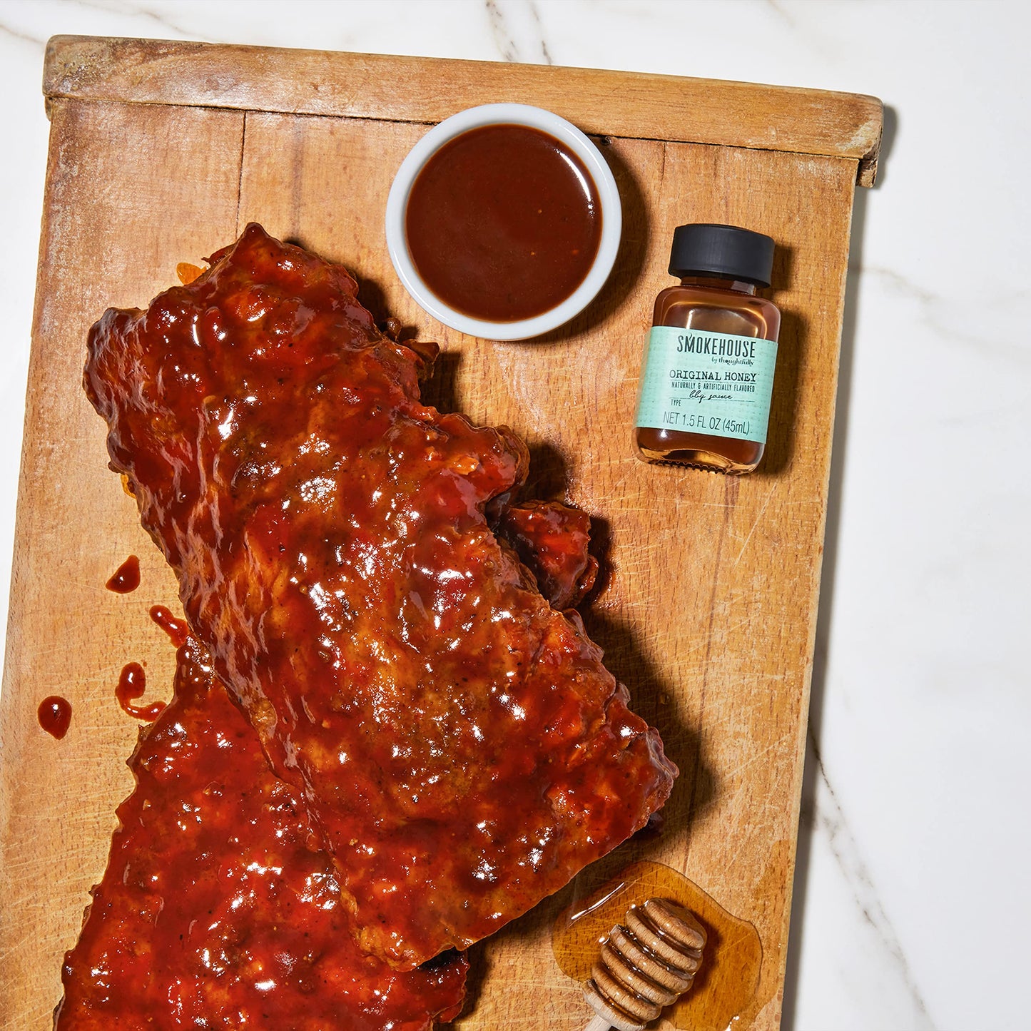 Smokehouse by Thoughtfully BBQ Sauce Sampler Variety Gift Set – 4 Gourmet Flavors (Vegan)