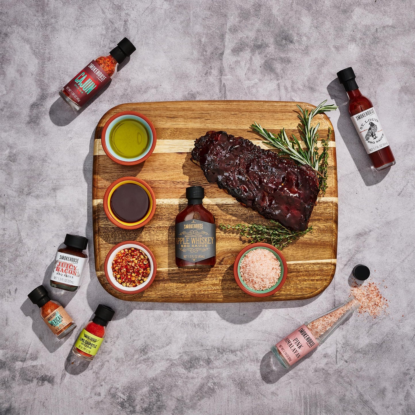 Smokehouse by Thoughtfully BBQ Sauce Sampler Variety Gift Set – 4 Gourmet Flavors (Vegan)