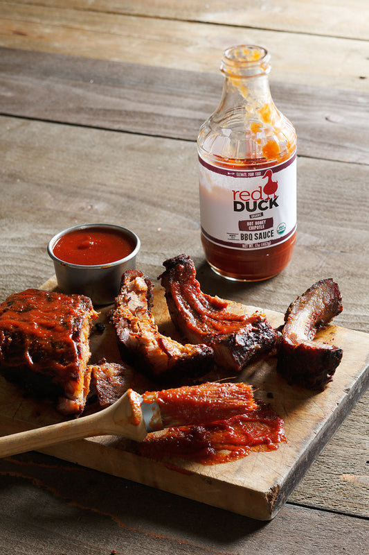 Red Duck Smoked Applewood Molasses Organic BBQ Sauce, 17 oz