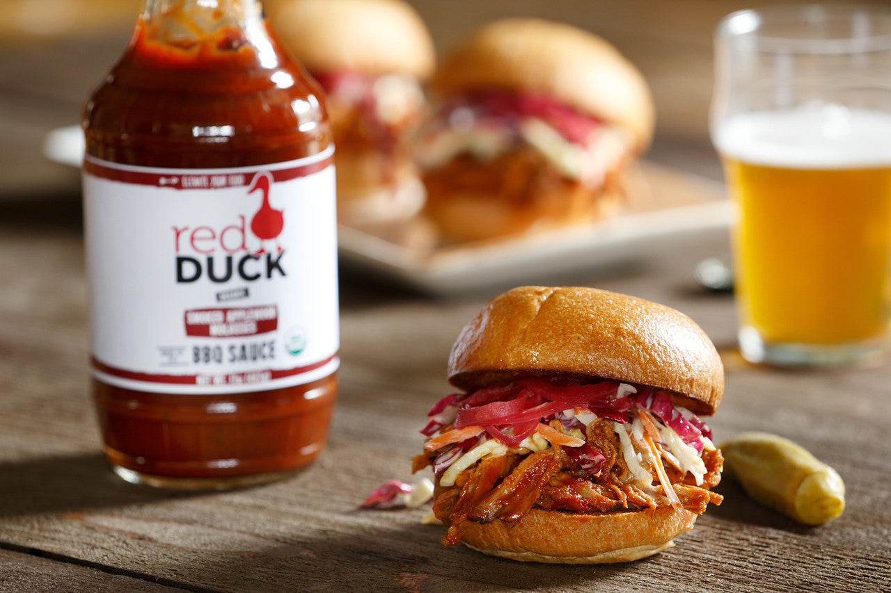 Red Duck Smoked Applewood Molasses Organic BBQ Sauce, 17 oz