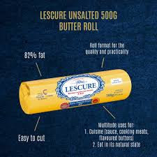 Lescure Unsalted Butter AOP, Product of France, 8.8 oz