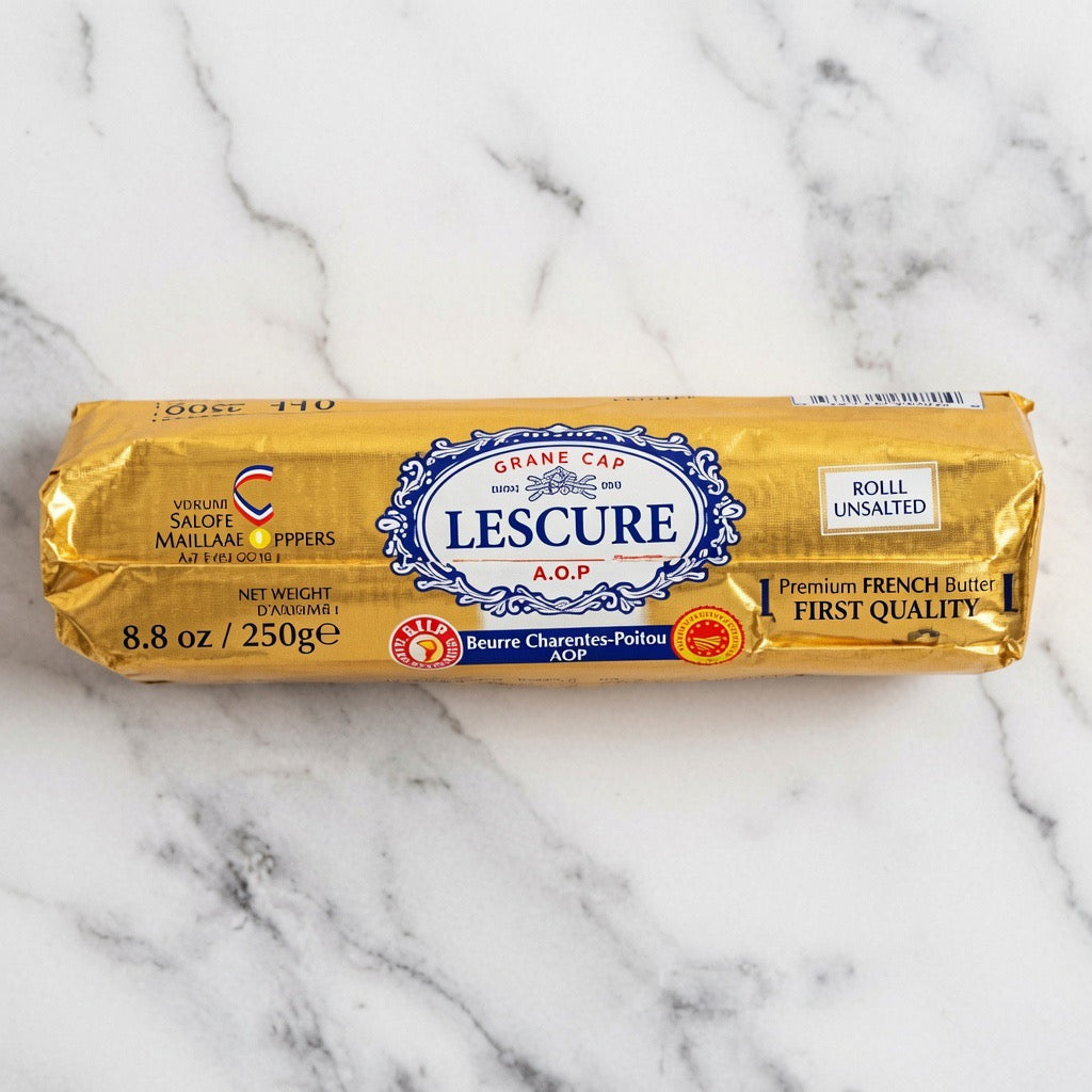Lescure Unsalted Butter AOP, Product of France, 8.8 oz