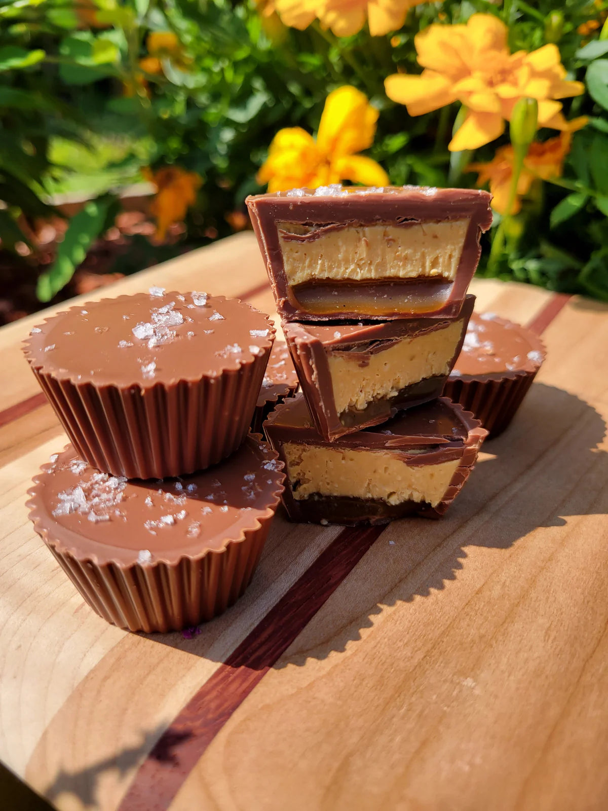 Fruition Milk Chocolate Peanut Butter Cups with Caramel & Sea Salt – 45g