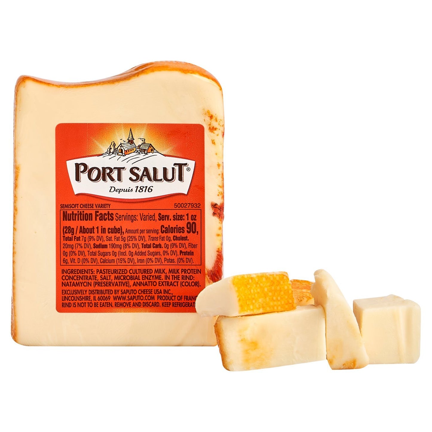 Port Salut Semi-Soft Ripened Cheese Wheel