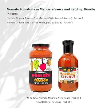Nomato Tomato-Free Marinara Sauce and Ketchup Bundle