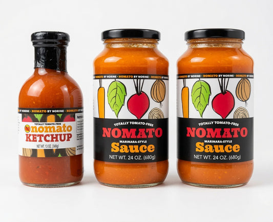 Nomato Tomato-Free Ketchup & Marinara Sauce – Bundle Pack of 3