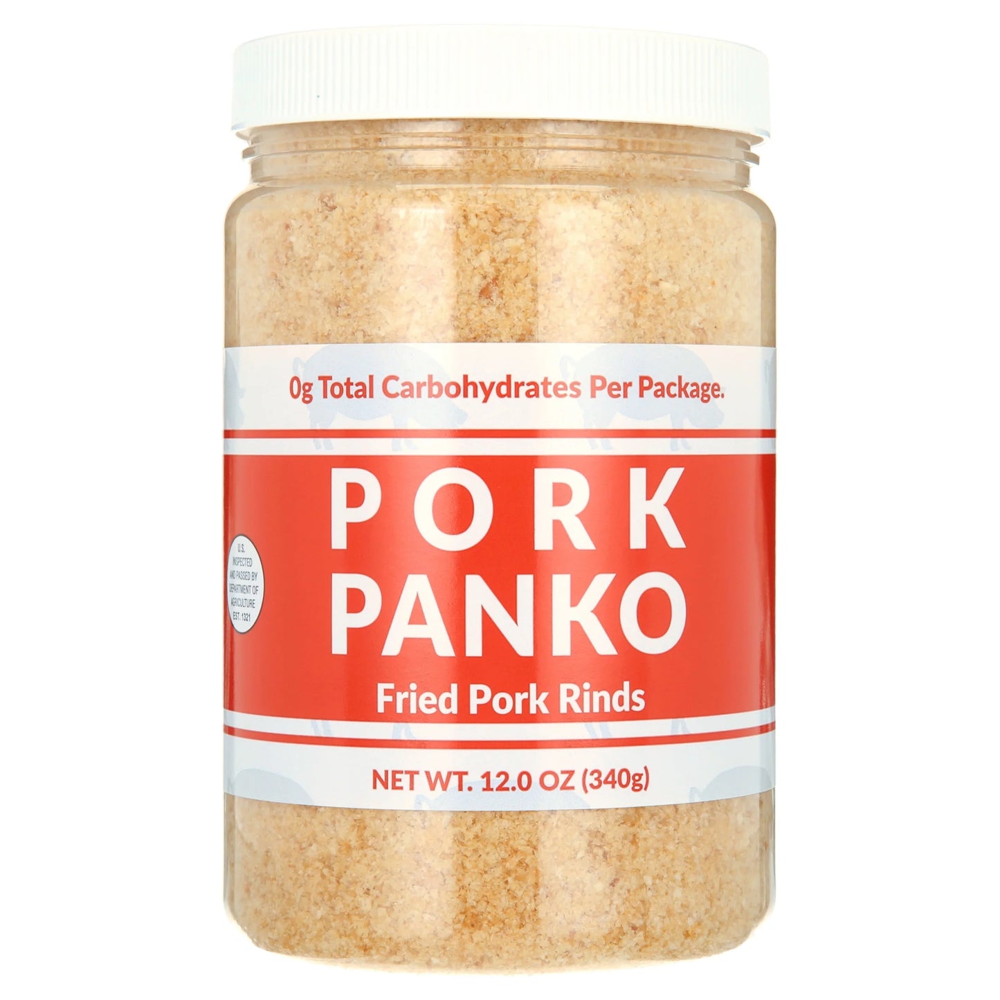 Pork Panko 0 Carb Pork Rind Breadcrumbs Bulk - Keto, Paleo Friendly, Naturally Gluten Free - 6/Case