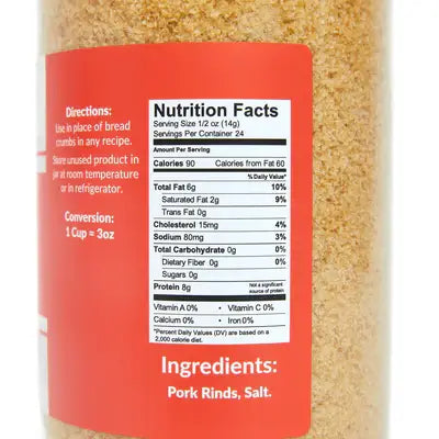 Pork Panko 0 Carb Pork Rind Breadcrumbs Bulk - Keto, Paleo Friendly, Naturally Gluten Free - 6/Case