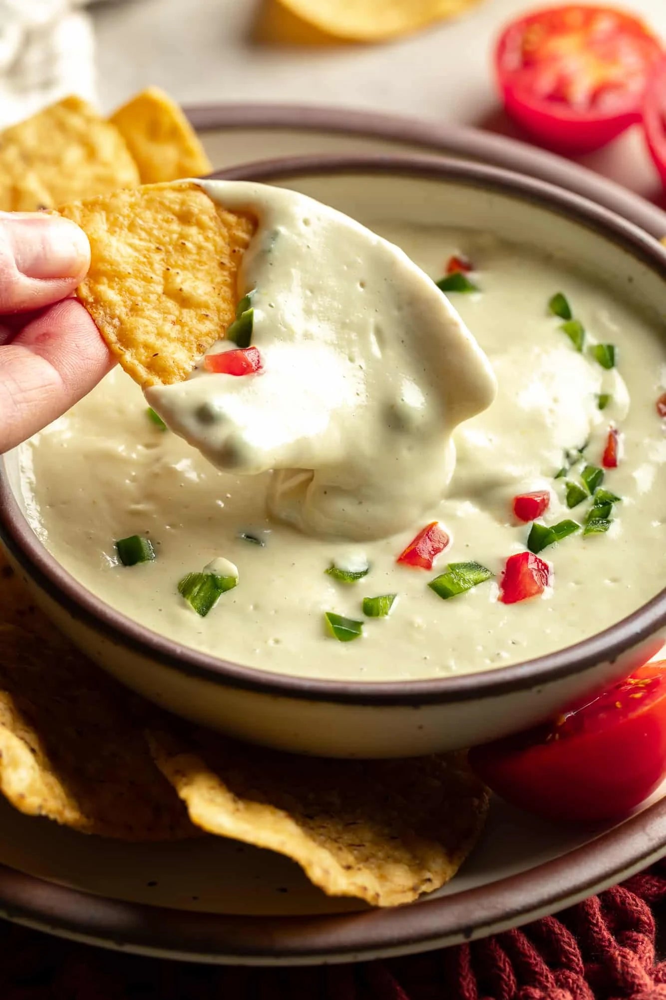 Vegan Queso Blanco Dip, Mild, Creamy, and Absolutely Addictive!