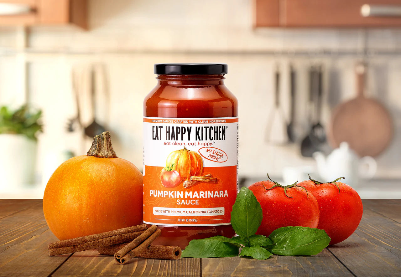 Eat Happy Kitchen Pumpkin Marinara Sauce – Luscious California Tomato, Gluten Free - Pack of 2