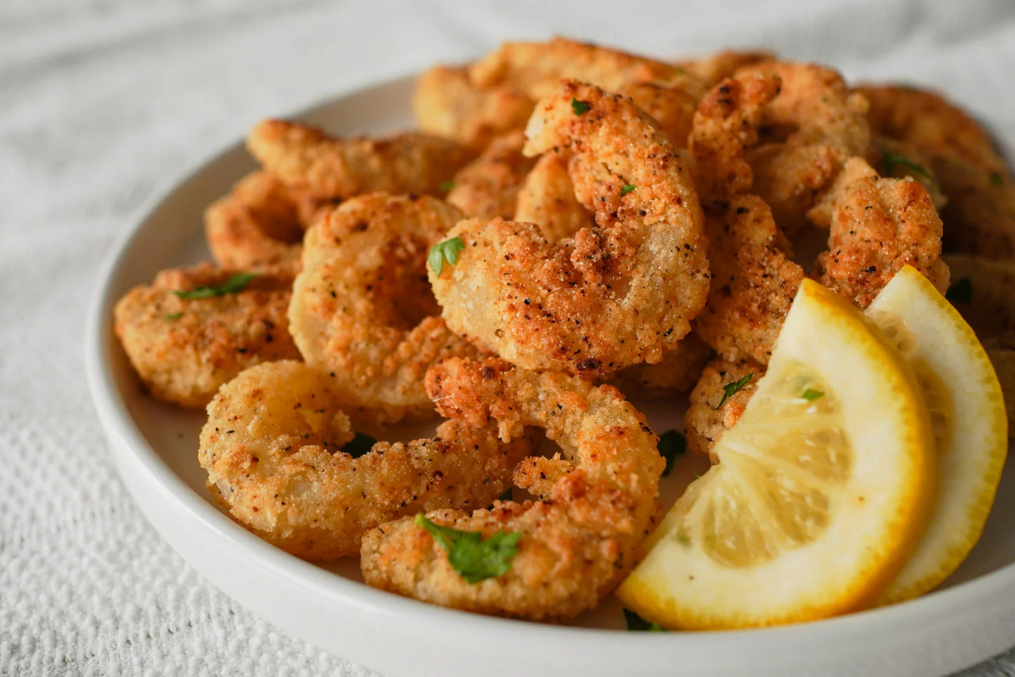 Breaded Lemon Pepper Vegan Shrimp, Plant-Based Gourmet Seafood Alternative