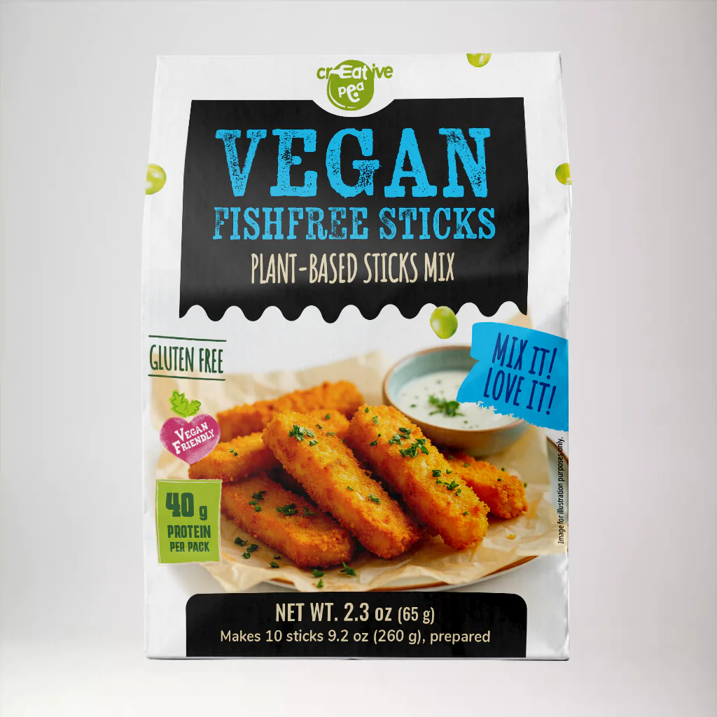 Fish Sticks Pea Protein Mix - Vegan, Gluten-Free & Soy-Free Fish Mix - Pack of 8