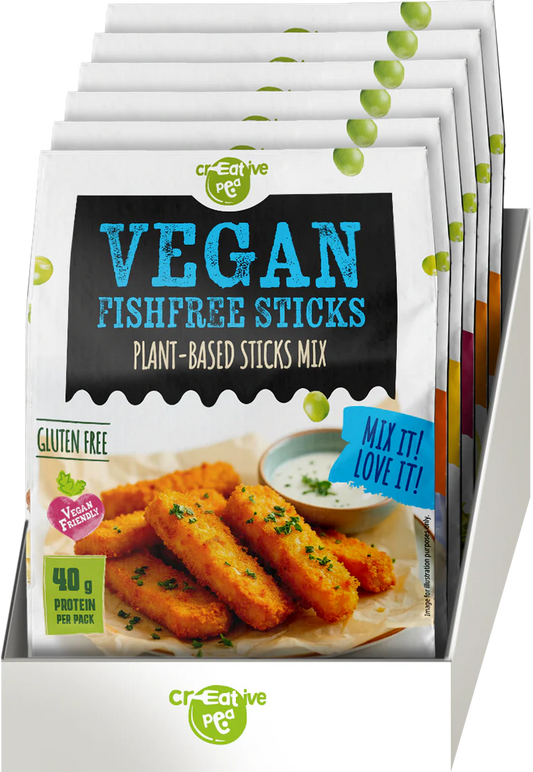 Fish Sticks Pea Protein Mix - Vegan, Gluten-Free & Soy-Free Fish Mix - Pack of 8