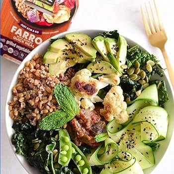Kitchen & Love Cooked Farro, Grilled Eggplant, Zucchini, Artichokes & Herbs, Pack of 6