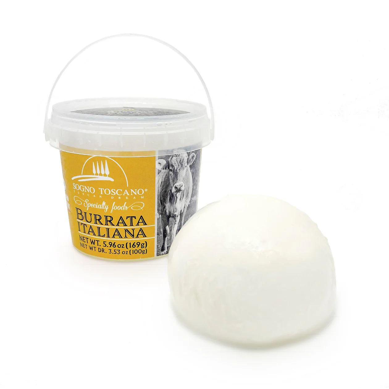 Burrata Italiana Cheese, 4.41 oz – Imported from Italy
