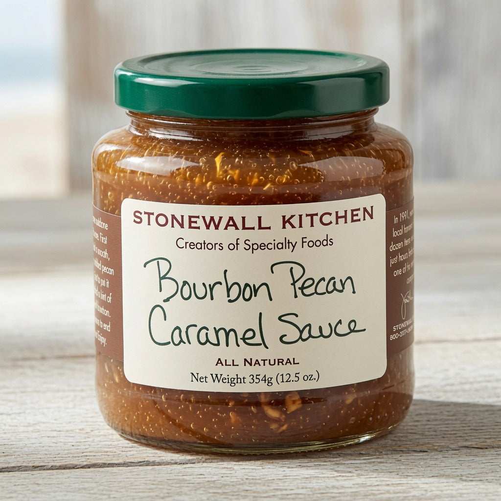 Stonewall Kitchen Bourbon Pecan Caramel Sauce – 12.5 oz