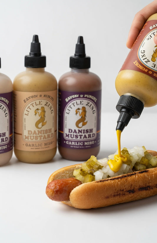 Little Zing Danish Mustard Variety Pack (3-Pack) – Original, Garlic Miso & Chipotle Lime