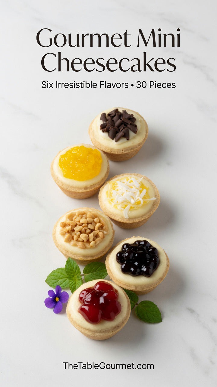 Gourmet Mini Assorted Cheesecakes – 300 Piece Bulk Case (10 x 30 ct Packs)