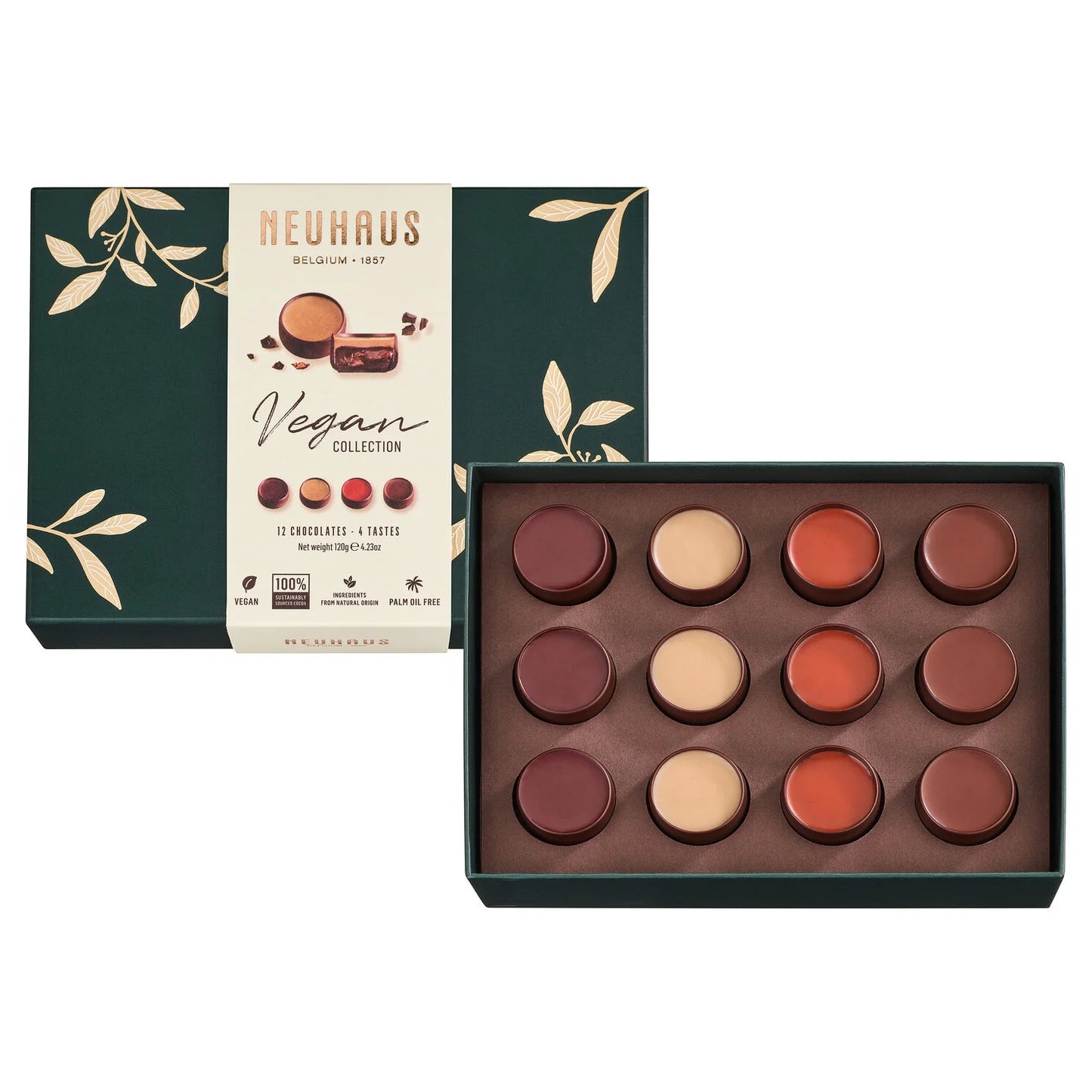 Neuhaus Vegan Belgian Dark Chocolate Collection — 120g, 12 Pralines