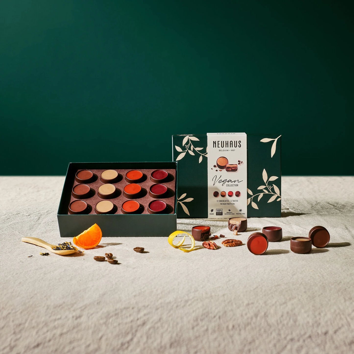 Neuhaus Vegan Belgian Dark Chocolate Collection — 120g, 12 Pralines