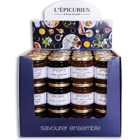 L’Épicurien 36-Jar Display Box of Cheese Confits, Appetizer Spreads (4.4 oz each)