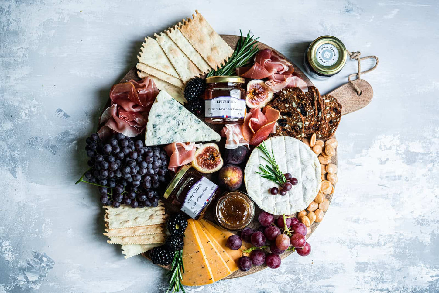 L’Épicurien 36-Jar Display Box of Cheese Confits, Appetizer Spreads (4.4 oz each)