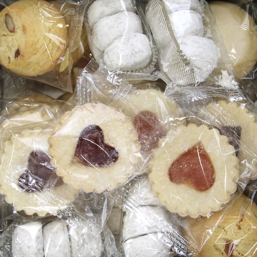 Assorted Italian Cookies Gift Box, 30+ Pieces Individually Wrapped Traditional Gourmet Cookies - 2 lb Square Tin with Authentic Premium Pastries for Holiday Gifting