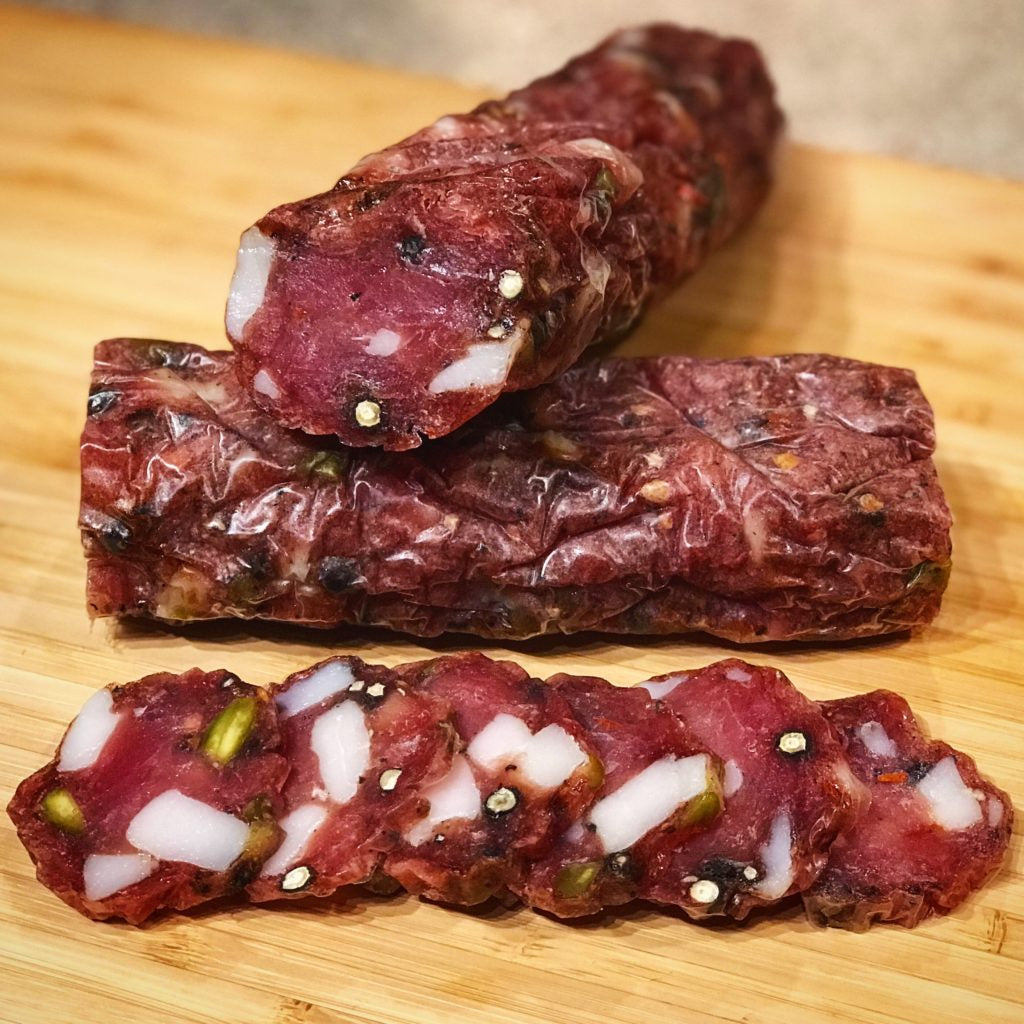 Meatcrafters "The Oinkless Bundle" Sausage & Charcuterie Variety Box, Chicken & Lamb Sausage, Duck Prosciutto, Sliced Bresaola, Antibiotic Free, All Natural Meat