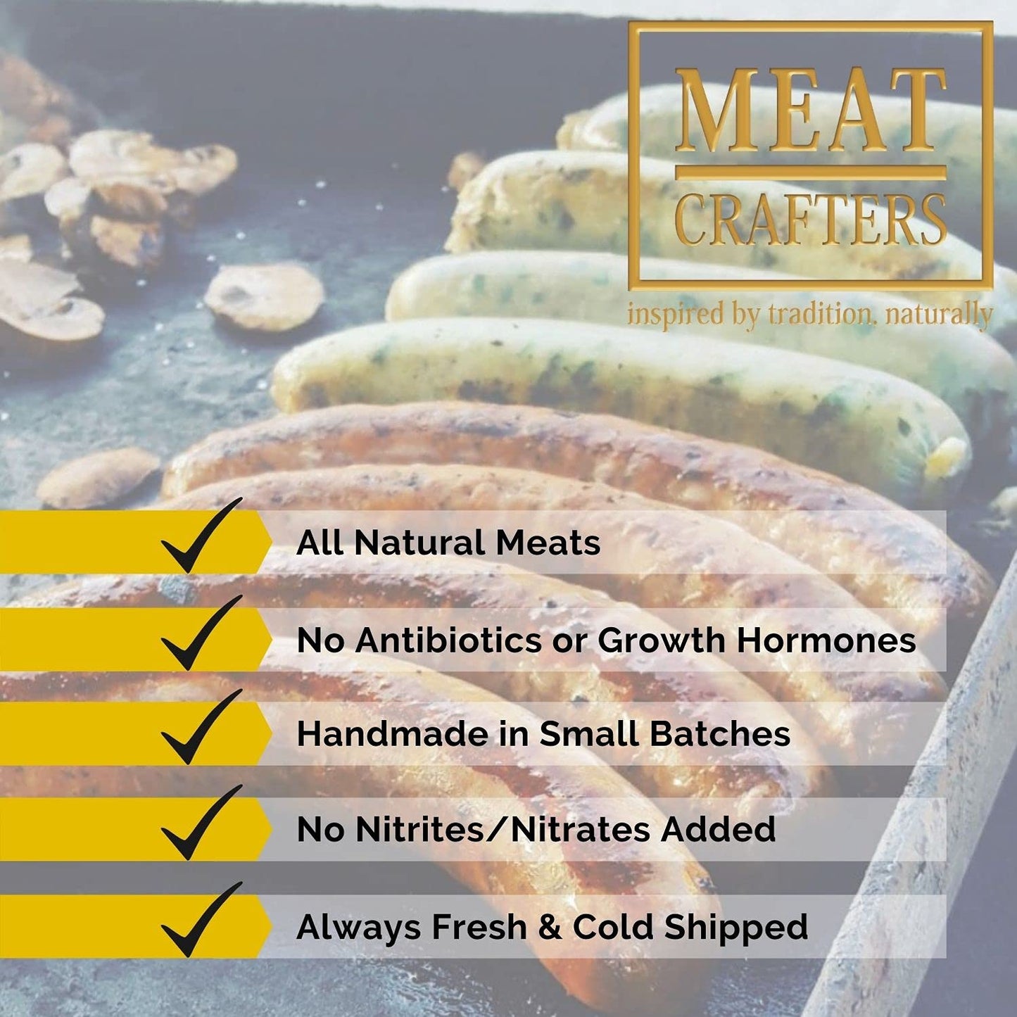 MeatCrafters Lamb Sausage Variety Pack, The Flock Bundle, No Antibiotics, Preservative Free - Pack of 4