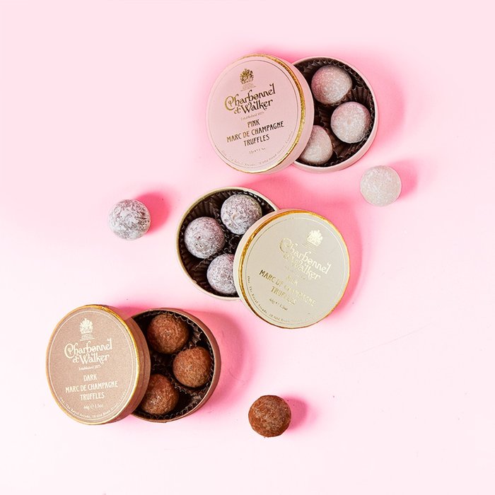Charbonnel et Walker Dark, Milk & Pink Marc de Champagne Gift Set