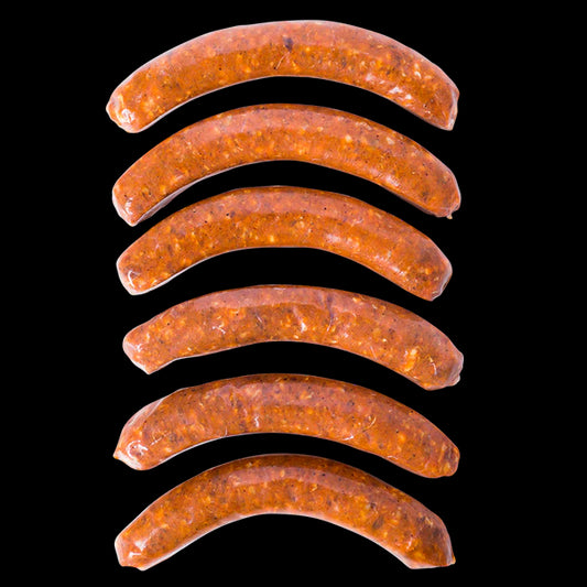 Fabrique Delices Authentic Merguez Lamb Sausage - Spicy French Frozen Gourmet Sausage - Pack of 12