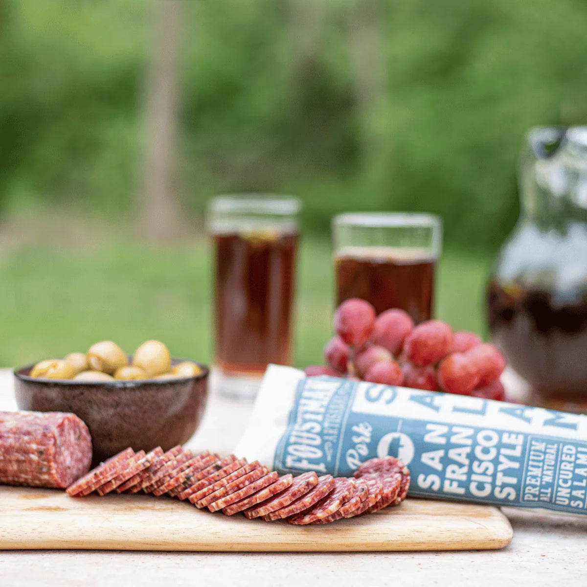 Foustman's Salami Pork Free Mix - Pack of 6 - Nitrate-Free, Naturally Cured, Gluten-Free, Dairy-Free, Flavors - San Francisco Style, Turkey Habanero, Spicy Beef, Lamb Garlic and Rosemary Lamb