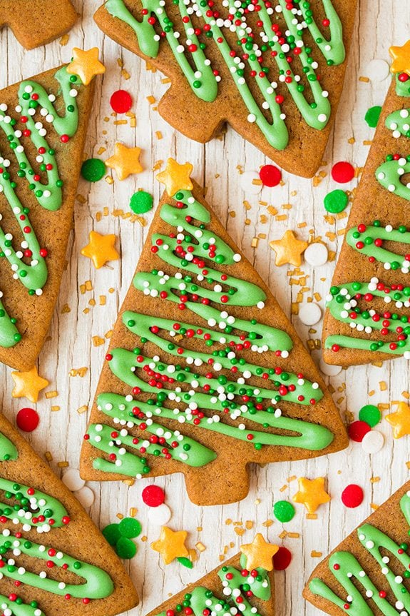Gingerbread Christmas Tree Holiday Cookies - 1 Dozen
