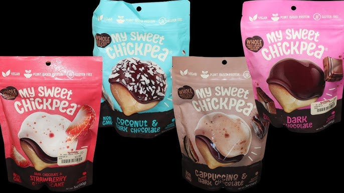 My Sweet Chickpea Chocolate Covered Chickpeas Variety Pack  (4-Pack: Dark Chocolate, Coconut, Cappuccino & Strawberry)