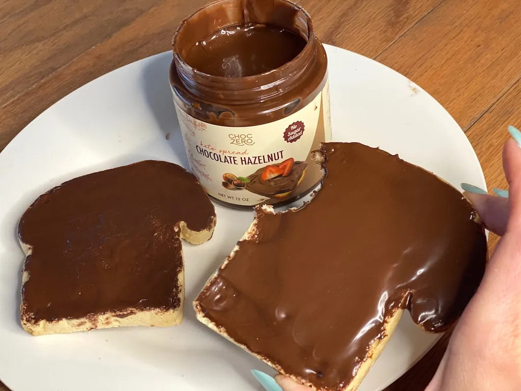 Vegan Dark Chocolate Cocoa Hazelnut Spread by ChocZero - Keto Friendly, Sugar Free Dessert and Keto Bread Topping - Low Carb Chocolate