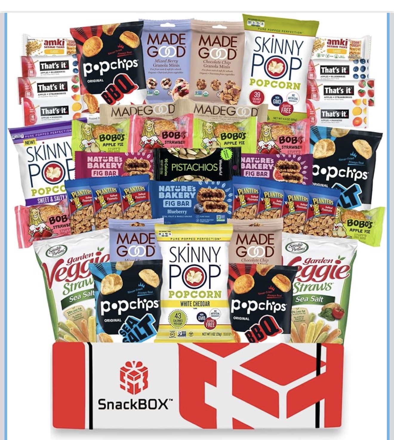 Vegan Snack Box Assortment Care Package Variety Pack, 40 Count