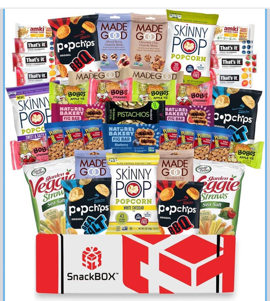 Vegan Snack Box Assortment Care Package Variety Pack, 40 Count