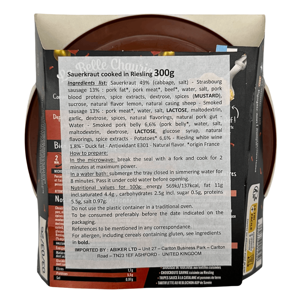 La Belle Chaurienne Choucroute Garnie, 300g - Pack of 6