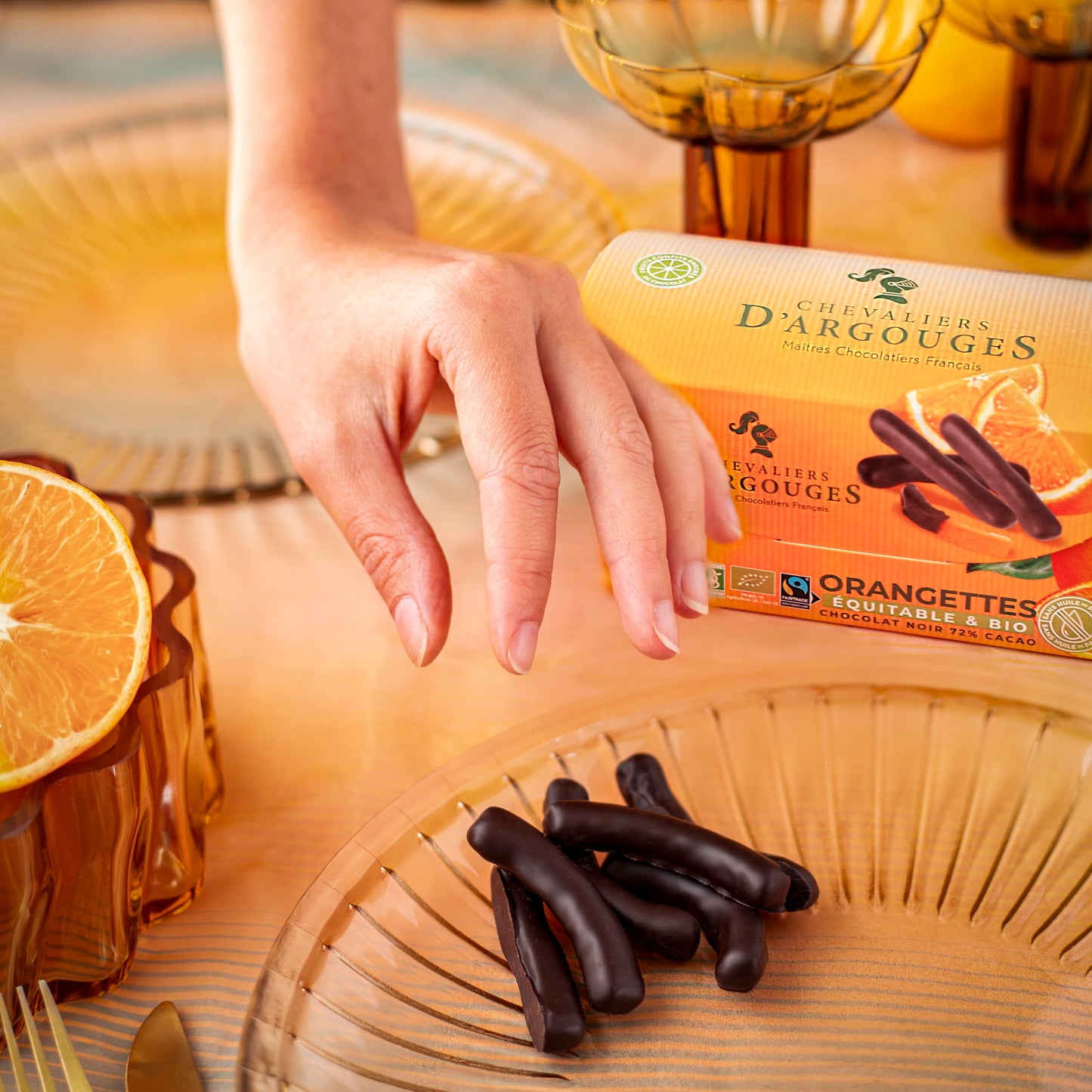 Chevaliers d’Argouges Candied Orange with Dark Chocolate – 170g