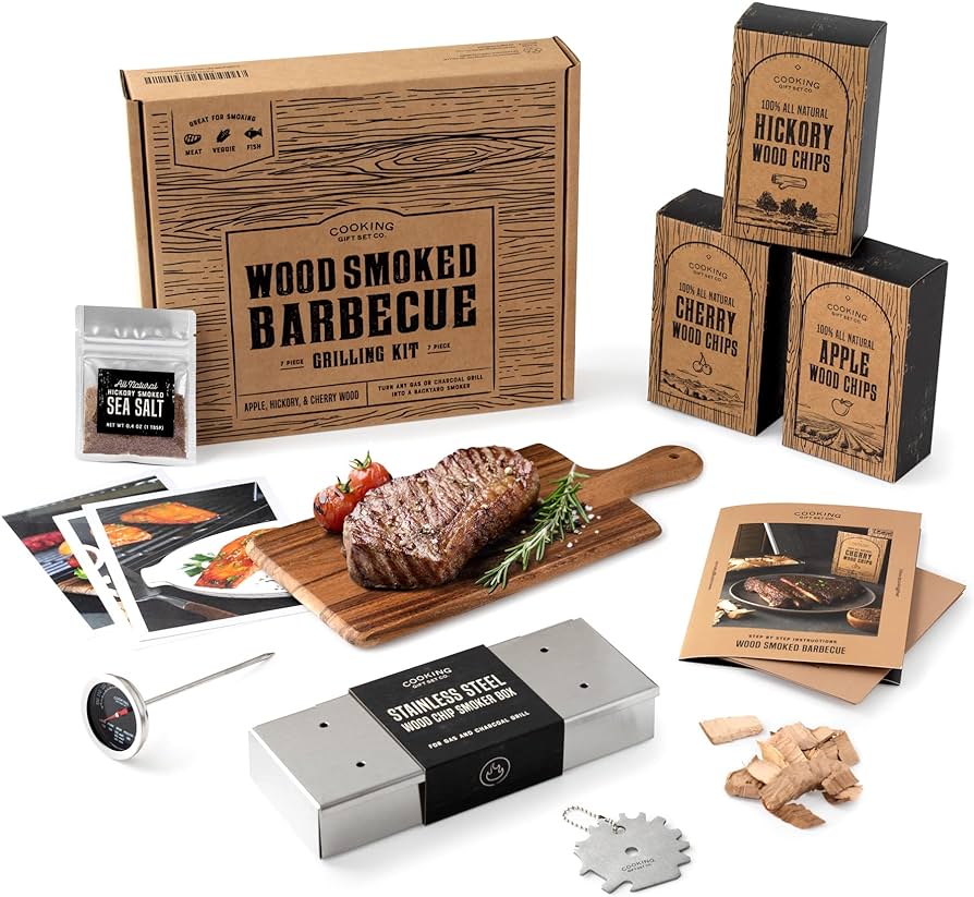 Wood Smoked BBQ Grill Set - Best Gifts for Dad