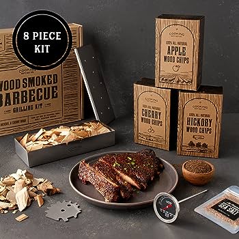 Wood Smoked BBQ Grill Set - Best Gifts for Dad