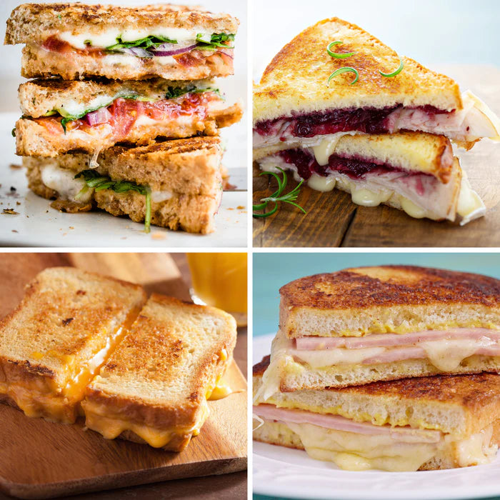 Nostalgia Deluxe Grilled Cheese Sandwich Toaster with Easy Clean Toasting Baskets