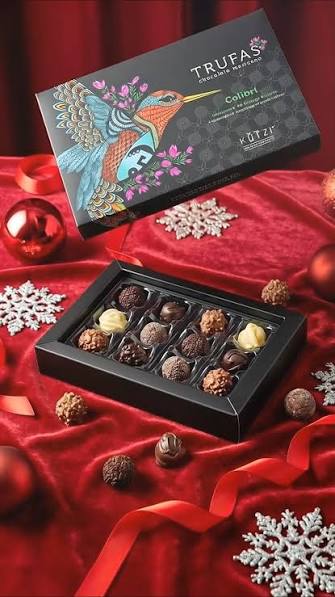 Assorted Mexican Chocolate Truffle Box in Beautiful Hummingbird Box