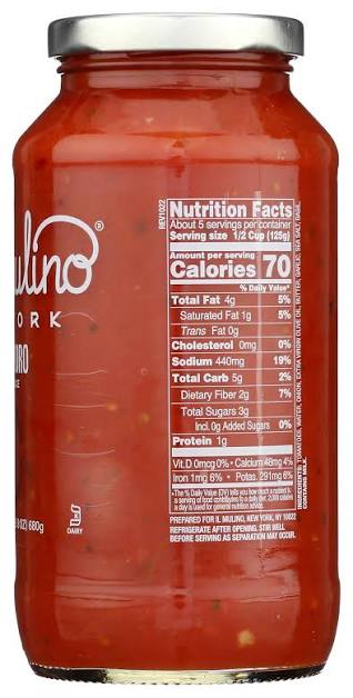 Il Mulino Pomodoro Pasta Sauce, Non GMO, Kosher, 24 oz
