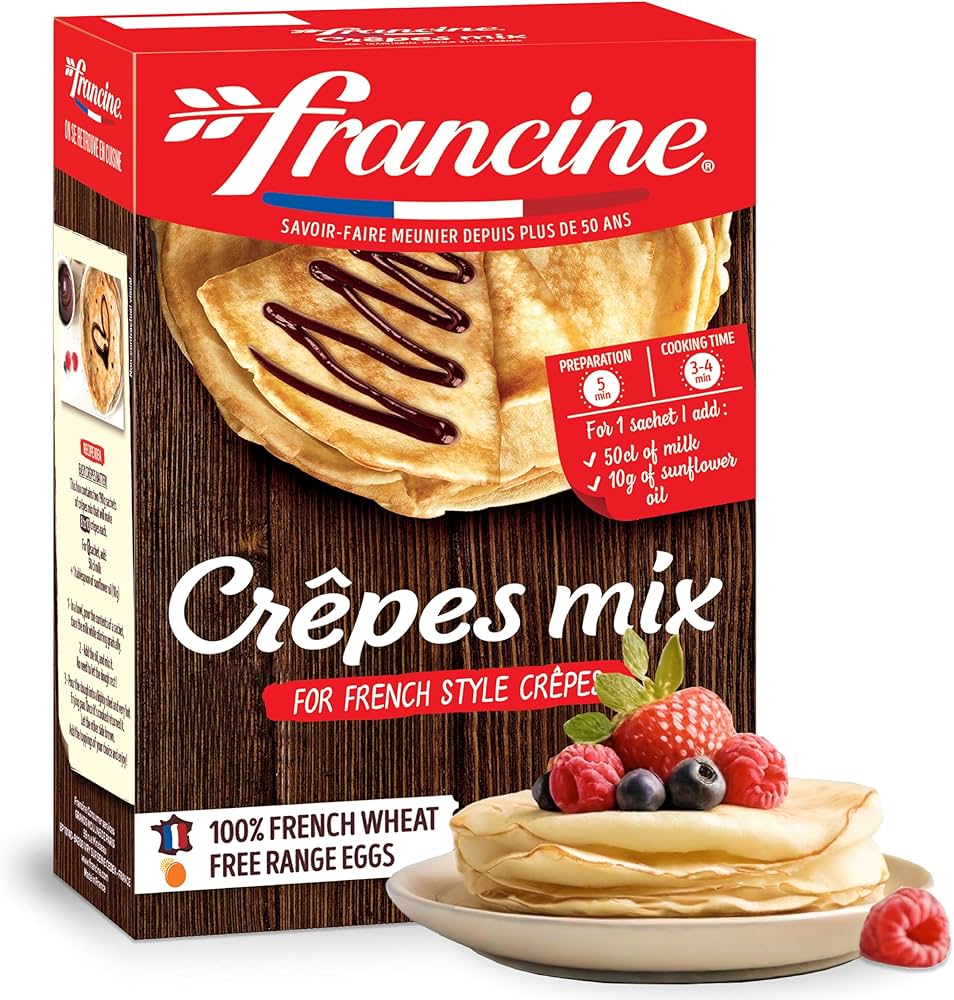 Francine French Crepe Mix - Makes 20 Sweet Crepes -13 oz