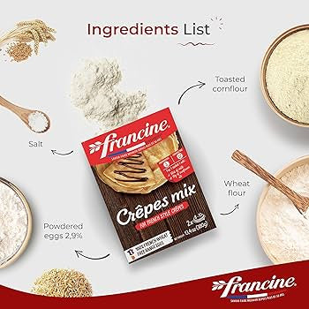 Francine French Crepe Mix - Makes 20 Sweet Crepes -13 oz